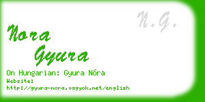 nora gyura business card